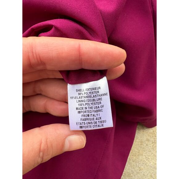 New NWT Milly Mila Cady Butterfly Sleeve Keyhole Knee Length Dress - Berry - 2 - Picture 11 of 11